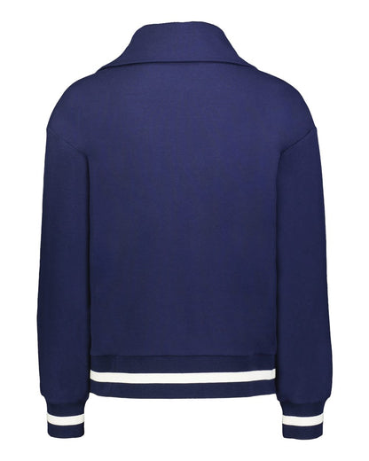 Holloway Women's Heritage Prep Quarter-Zip Pullover 223782 #color_Navy/ Vanilla