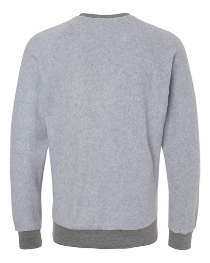 J. America Unisex Flip Side Fleece Crewneck Sweatshirt 8710 #color_Grey Heather