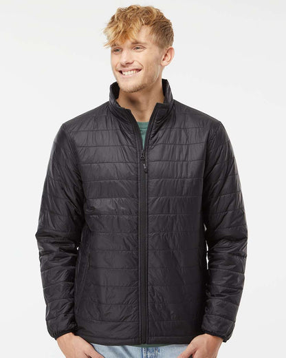 Independent Trading Co. Men's Puffer Jacket EXP100PFZ #colormdl_Black