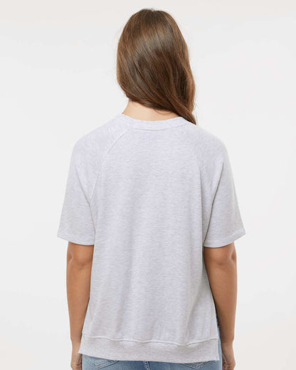 MV Sport Women's French Terry Short Sleeve Crewneck Sweatshirt W23711 #colormdl_Ash