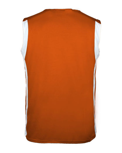 Alleson Athletic Youth B-Core B-Slam Reversible Tank Top 2551 #color_Burnt Orange/ White