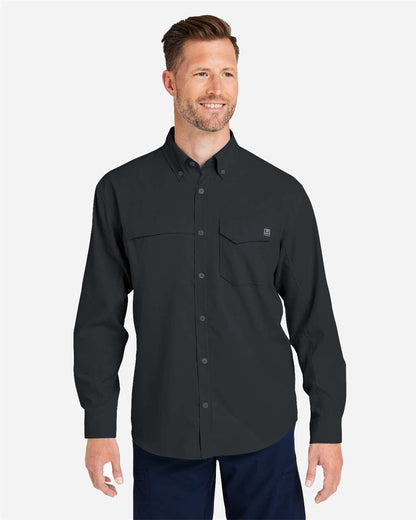 HUK Men's Tide Point Pocket Fishing Shirt H150172 #colormdl_Black
