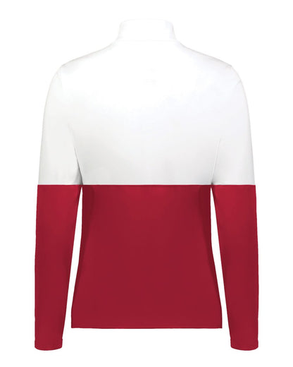 Holloway Women's Momentum Team Quarter-Zip Pullover 223700 #color_Scarlet/ White