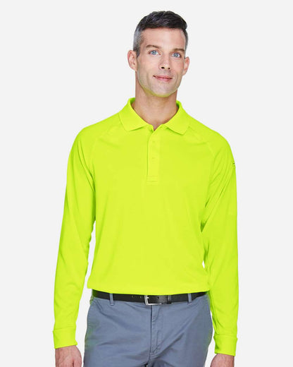 Harriton Men's Advantage Long Sleeve Tactical Polo M211L #colormdl_Safety Yellow