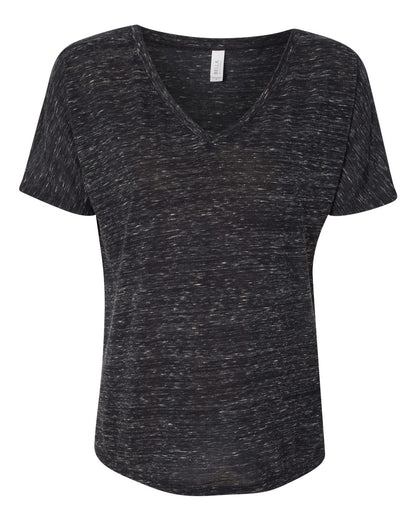 BELLA + CANVAS Women’s Slouchy V-Neck Tee 8815 #color_Black Marble