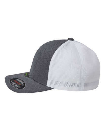 Flexfit Unipanel™ Trucker Cap 5511UP #color_Melange Dark Grey/ White