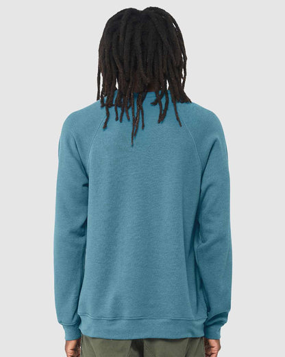 BELLA + CANVAS Sponge Fleece Raglan Crewneck Sweatshirt 3901 #colormdl_Heather Deep Teal