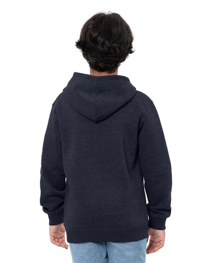 Threadfast Apparel Youth Epic Fleece Pullover Hooded Sweatshirt T2000B #colormdl_Heather Black