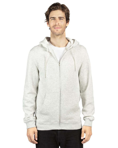 Threadfast Apparel Unisex Fleece Full-Zip Hooded Sweatshirt 320Z #colormdl_Oatmeal Heather