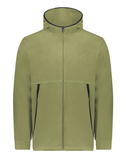 Augusta Sportswear Eco Revive™ Polar Fleece Hooded Full-Zip Jacket 6858 #color_Olive