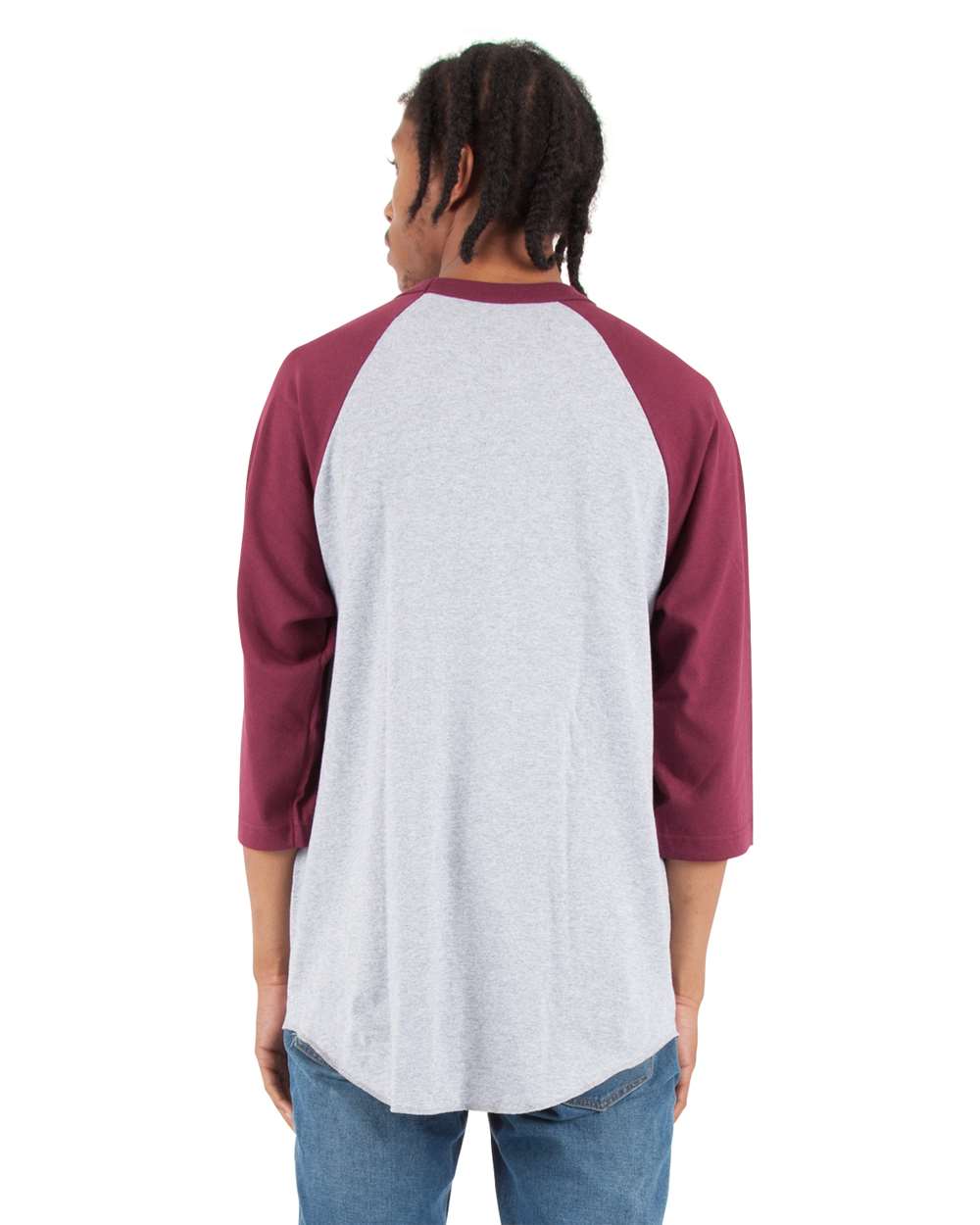 #colormdl_Heather Grey/ Burgundy