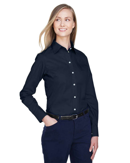 Devon & Jones Women's Crown Collection® Broadcloth Woven Dress Shirt D620W #colormdl_Navy