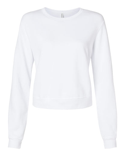 BELLA + CANVAS Women's Sponge Fleece Classic Crewneck Sweatshirt 7511 #color_White