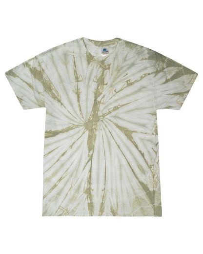 Colortone Unisex Multi-Color Tie-Dyed T-Shirt CD1000 #color_Spider Olive