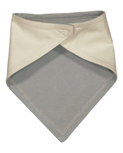 Rabbit Skins Infant Premium Jersey Bandana Bib 1012 #color_Natural/ Titanium