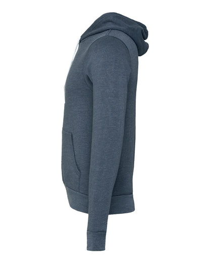 BELLA + CANVAS Unisex Sponge Fleece Hoodie Sweatshirt 3719 #color_Heather Navy