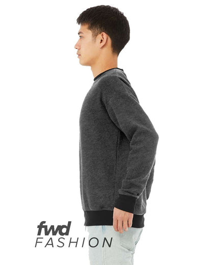 BELLA + CANVAS FWD Fashion Sueded Drop Shoulder Sweatshirt 3345 #color_Black Heather