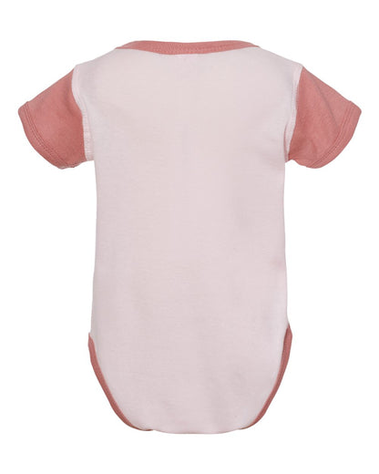 Rabbit Skins Infant Baby Rib Bodysuit 4400 #color_Ballerina/ Mauvelous