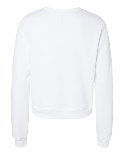 BELLA + CANVAS Women's Sponge Fleece Classic Crewneck Sweatshirt 7511 #color_White