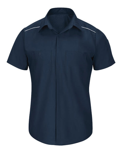 Red Kap Men's Tall Short Sleeve Pro Airflow Work Shirt SP4AT #color_Navy
