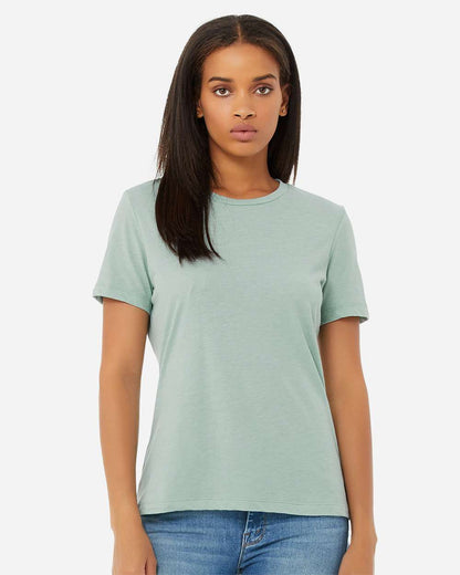 BELLA + CANVAS Women’s Relaxed Fit Triblend Tee 6413 #colormdl_Dusty Blue Triblend