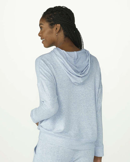 Boxercraft Women's Cuddle Fleece Hooded Pullover BW1501 #color_Sky Blue Heather