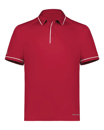 Holloway Men's CoolCore® Polo 222518 #color_Scarlet/ White