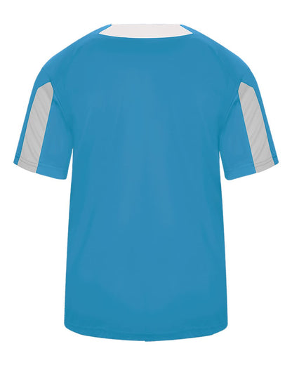 Alleson Athletic Men's Striker Placket 7976 #color_Columbia Blue/ White