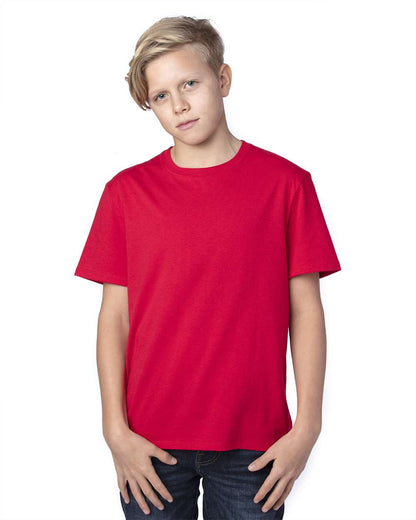 Threadfast Apparel Youth Ultimate CVC T-Shirt 600A #colormdl_Red