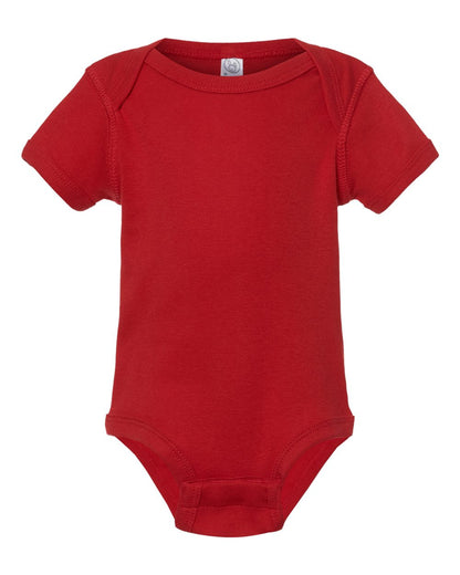 Rabbit Skins Infant Baby Rib Bodysuit 4400 #color_Red