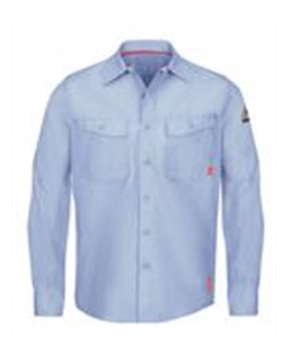 Bulwark iQ Series® Endurance Work Shirt - Tall Sizes QS40T #color_Light Blue