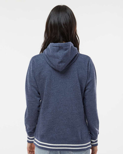 J. America Women’s Relay Hooded Sweatshirt 8651 #colormdl_Navy