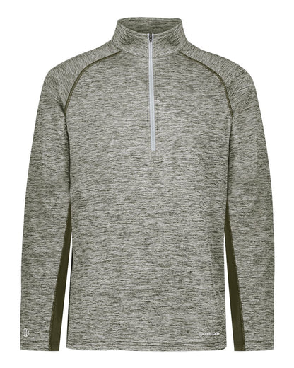 Holloway Men's Electrify CoolCore® Quarter-Zip Pullover 222574 #color_Olive Heather