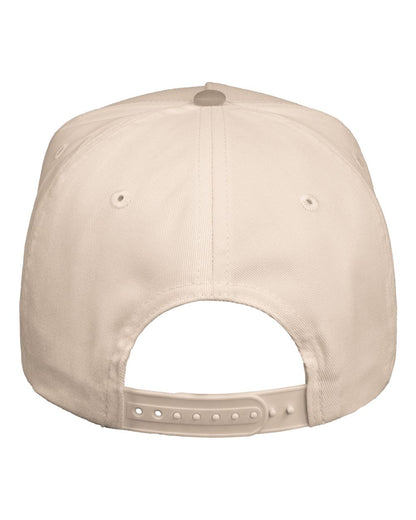 Valucap Five-Panel Twill Cap 8869 #color_Natural/ Khaki