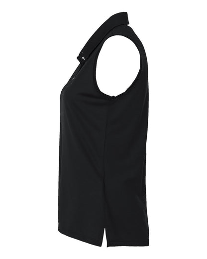 Adidas Women's Ottoman Sleeveless Polo A1005 #color_Black