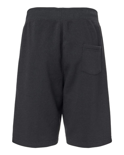 J. America Unisex Triblend Fleece Shorts 8855 #color_Black Solid