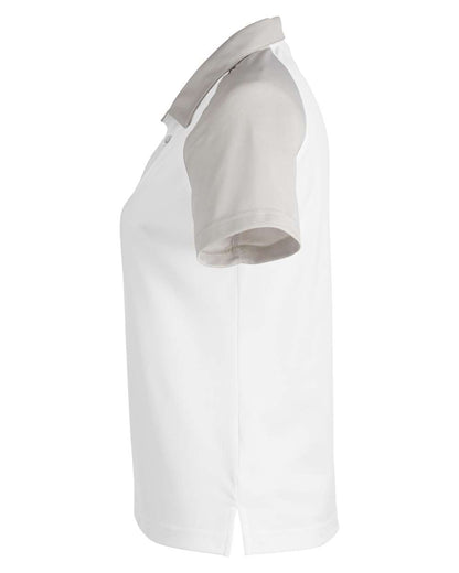 Team 365 Women's Command Snag-Protection Colorblock Polo TT21CW #color_White/ Sport Silver