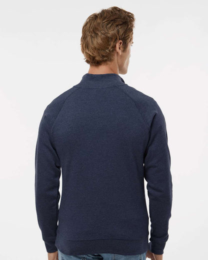 J. America Men's Triblend Quarter-Zip Sweatshirt 8869 #colormdl_True Navy Triblend