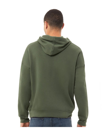 BELLA + CANVAS Sponge Fleece Drop Shoulder Hoodie 3729 #colormdl_Military Green