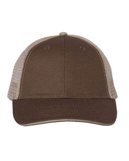 Valucap Sandwich Trucker Cap S102 #color_Brown/ Khaki