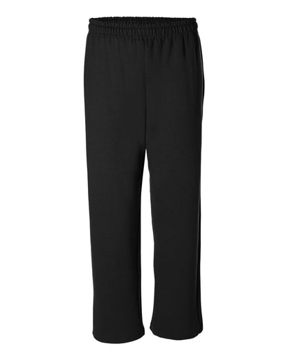 Gildan Unisex Heavy Blend™ Open-Bottom Sweatpants 18400 #color_Black