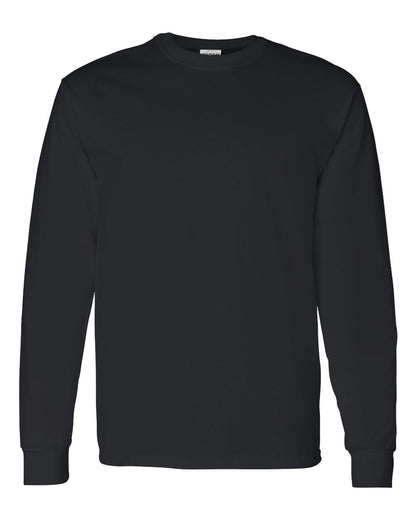 Gildan Unisex Heavy Cotton™ Long Sleeve T-Shirt 5400 #color_Black