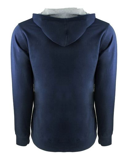 Next Level Unisex Laguna Full-Zip Hoodie Sweatshirt 9601 #color_Midnight Navy/ Heather Grey