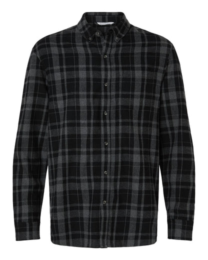 Boxercraft Men's Flannel Button Down Shirt BU7401 #color_Black Jordan Plaid