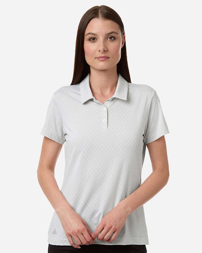 Adidas Women's 4-Way Stretch Printed Polo A717 #colormdl_White