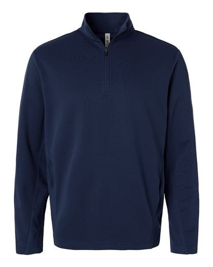 Team 365 Unisex Squad Cadet Quarter-Zip Tech Fleece Pullover TT401 #color_Sport Dark Navy