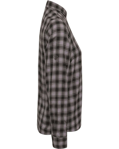 Artisan Collection by Reprime Women's Mulligan Check Cotton Dress Shirt RP350 #color_Steel/ Black