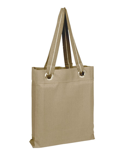 Q-Tees Large Grommet Tote Q1630 #color_Natural