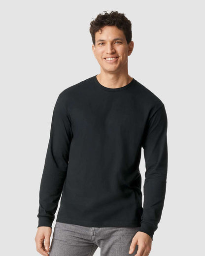 Gildan Softstyle® CVC Long Sleeve T-Shirt 67400 #colormdl_Pitch Black