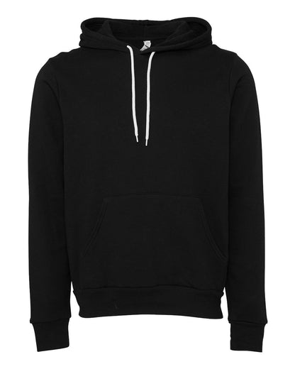 BELLA + CANVAS Unisex Sponge Fleece Hoodie Sweatshirt 3719 #color_DTG Black